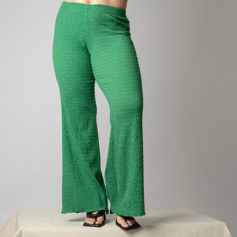 ASOS Jersey Flared Pants in Green